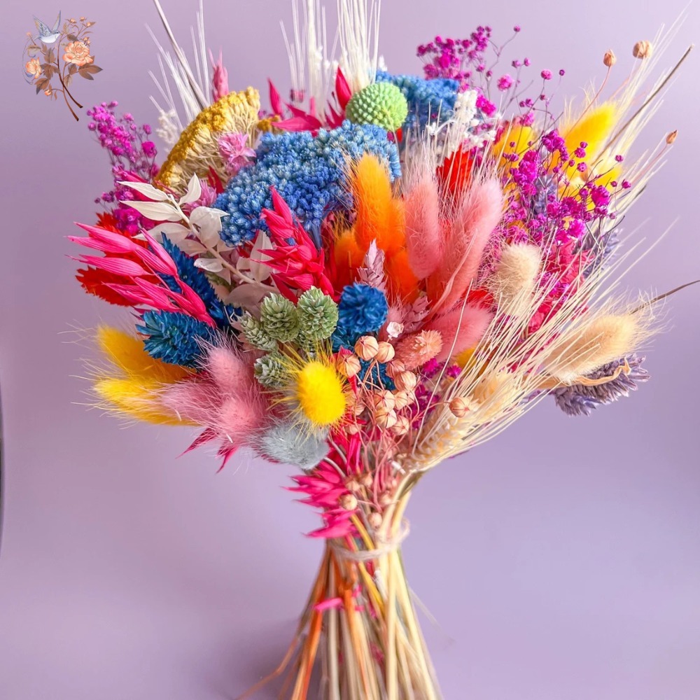 Dried Flower Bulk - Fiori secchi colorati Bouquet da sposa