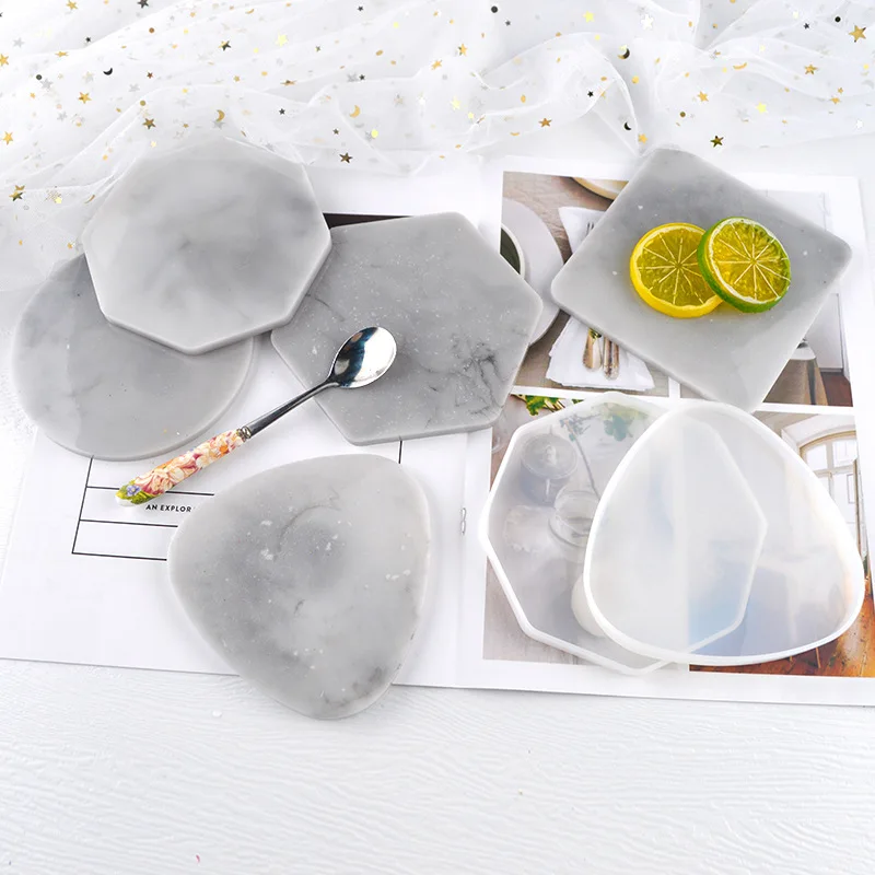 Coaster Mold Round - Stampo sottobicchiere geometrico multi-stile Triangolo Vassoio