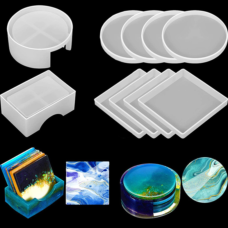 Coaster Mold Round - Stampo in silicone per sottobicchiere quadrato