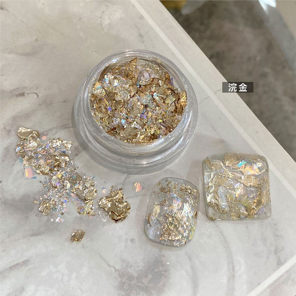 4 vasetti scintillanti oro arg - Gold Foil Flakes recensione e prezzo