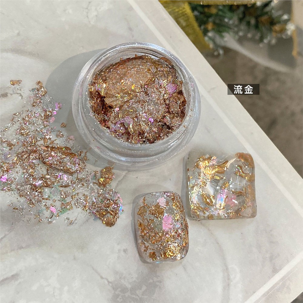 4 vasetti scintillanti oro arg - Gold Foil Flakes recensione e prezzo